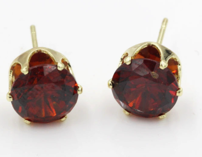 Aretes Redondos de Rubí