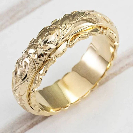 Antique Gold - Anillo de Flor Vintage