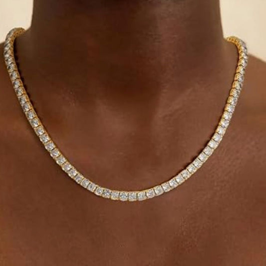 Tennis - Collar Dorado con Circonitas