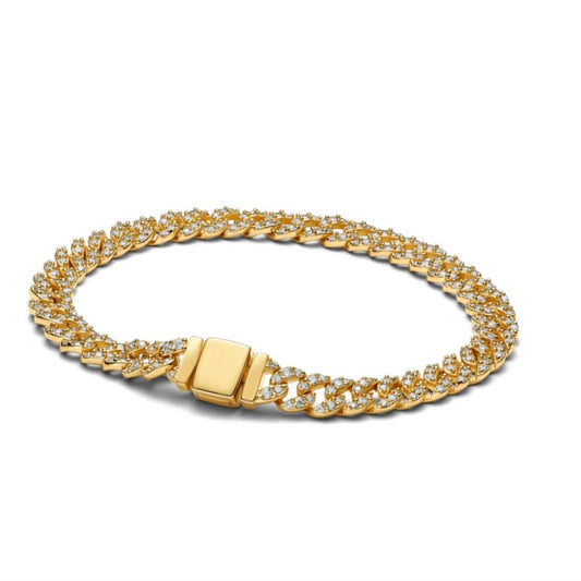 Pave - Brazalete Cubano con Circonitas