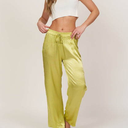Isabel - Pantalón Satén de Pierna Ancha