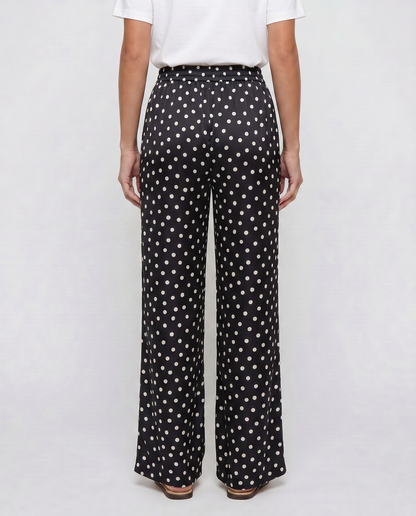 Isabel - Pantalón Satén de Pierna Ancha