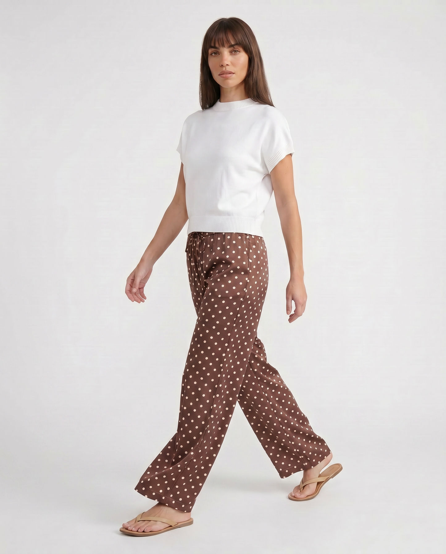 Isabel - Pantalón Satén de Pierna Ancha